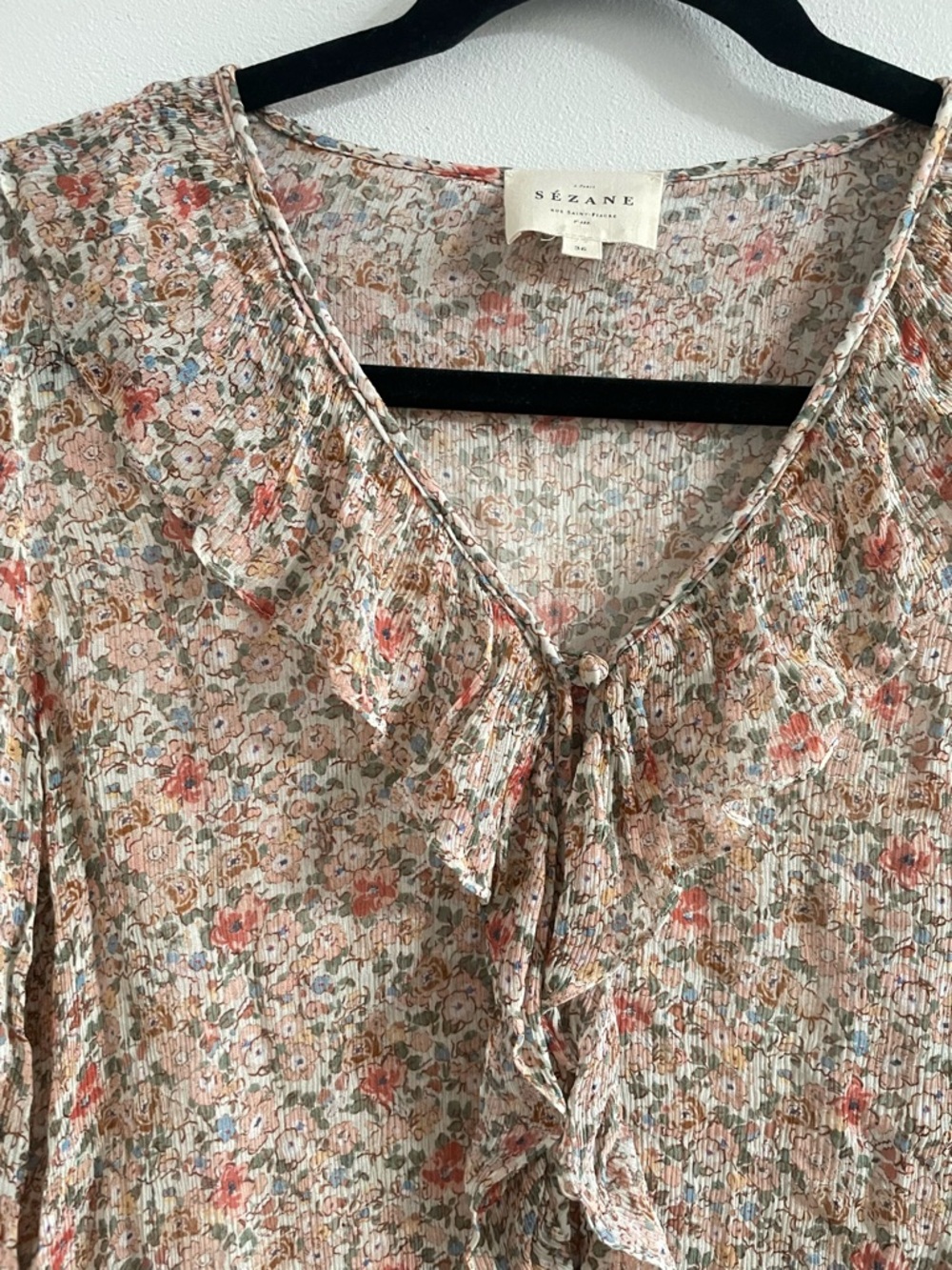 Sezane Priscille Blouse size 36 - Picture 7 of 7
